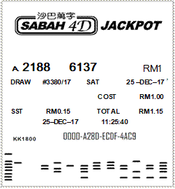 sabah lotto 88 result